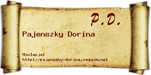 Pajenszky Dorina névjegykártya